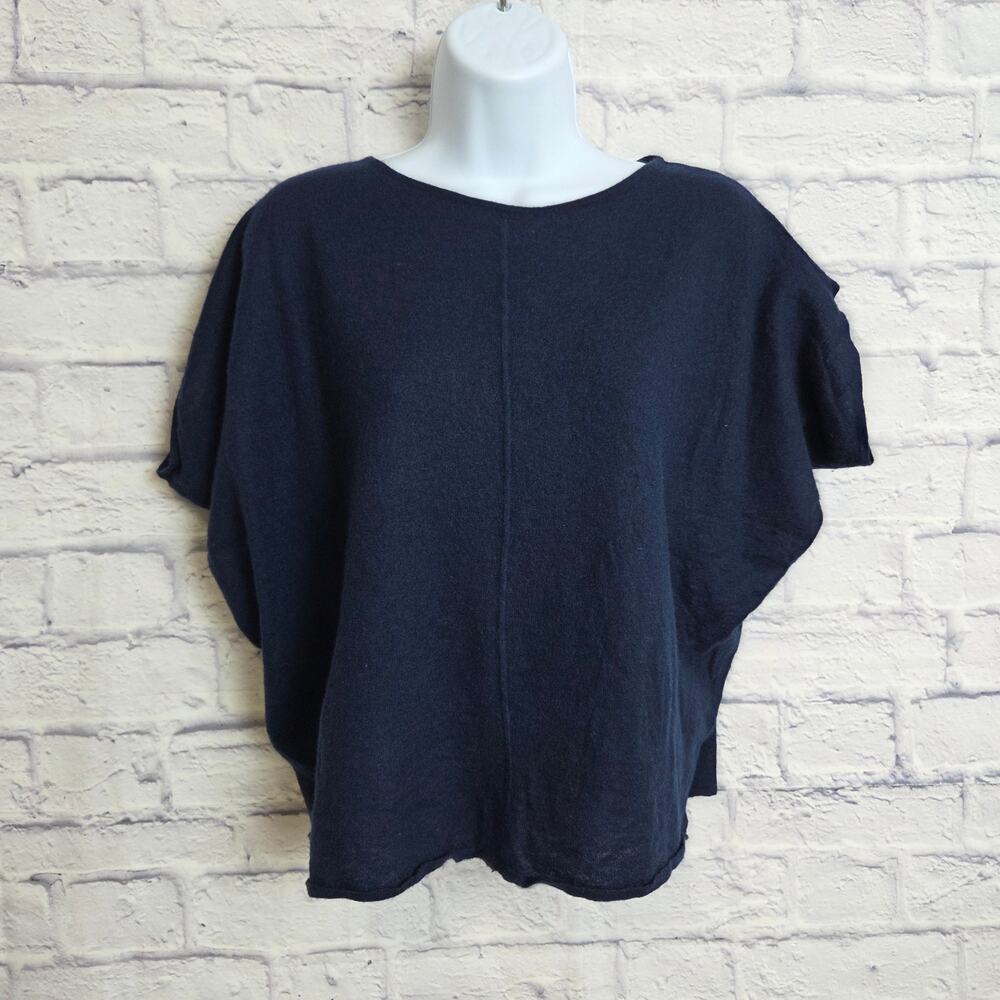 Club Monaco XS Navy Blue Cashmere Dolman Sleeve Lightweight Sweater